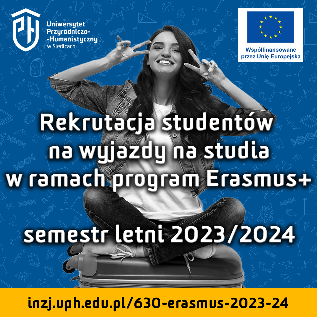 erasmus plus dla studentów - lato 2023/24